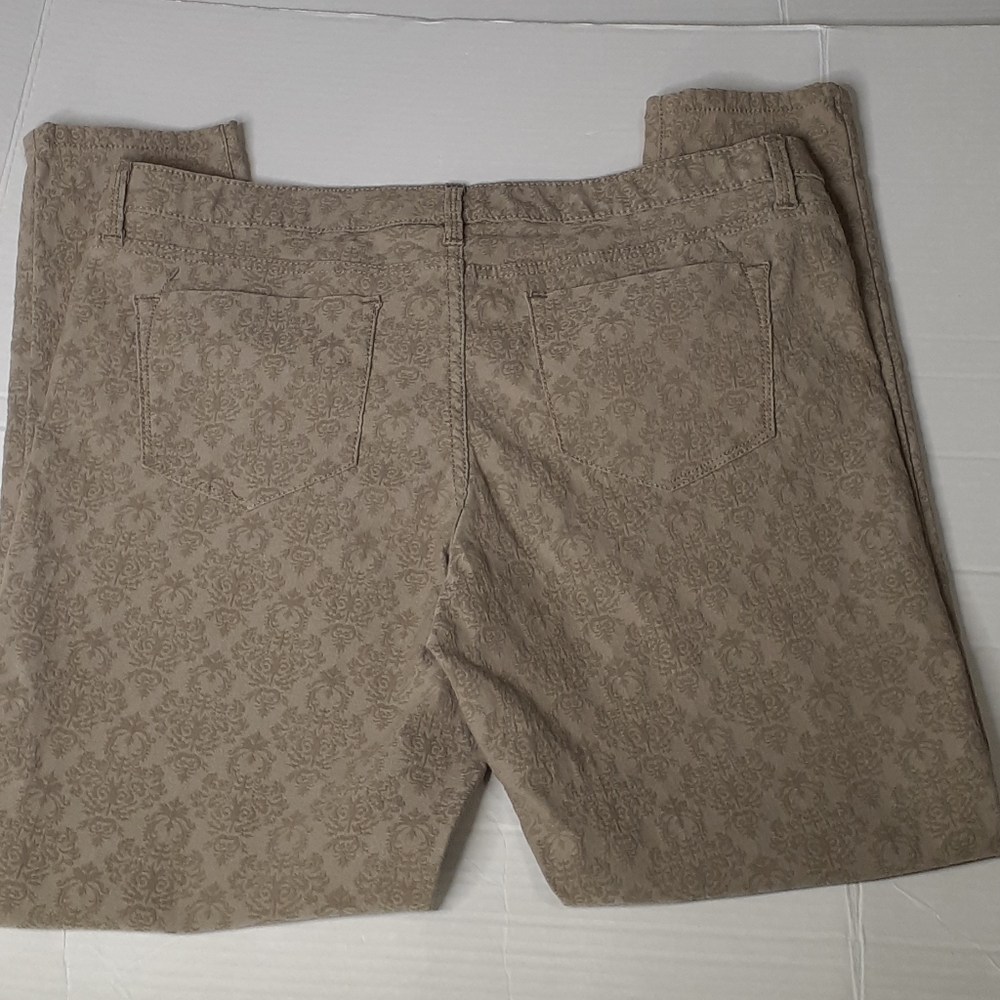 Mossimo Ankle Skinny Jeans Sz 12 Tan/Beige Design